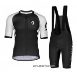 2021 Maillot Cyclisme Scott Noir Blanc Manches Courtes et Cuissard