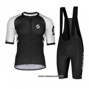 2021 Maillot Cyclisme Scott Noir Blanc Manches Courtes et Cuissard