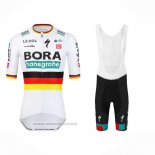 2023 Maillot Cyclisme Bora-hansgrone Noir Rouge Jaune Manches Courtes Et Cuissard