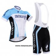 Maillot Ciclismo To The Fore Azur et Blanc Manches Courtes et Cuissard