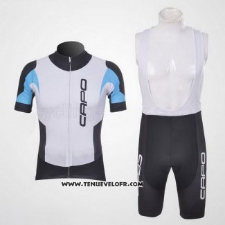 2011 Maillot Ciclismo Capo Noir et Blanc Manches Courtes et Cuissard