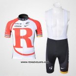 2011 Maillot Ciclismo Radioshack Blanc et Rouge Manches Courtes et Cuissard