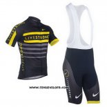 2013 Maillot Ciclismo Livestrong Noir et Jaune Manches Courtes et Cuissard