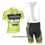 2013 Maillot Ciclismo Vini Fantini Vert et Noir Manches Courtes et Cuissard