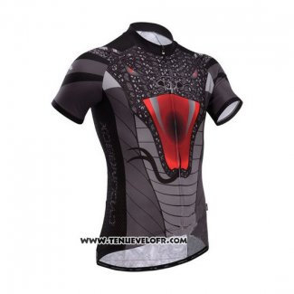 2014 Maillot Ciclismo Fox Cyclingbox Noir et Gris Manches Courtes et Cuissard