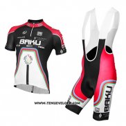 2015 Maillot Ciclismo Baku Noir et Blanc Manches Courtes et Cuissard