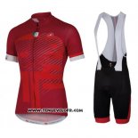 2016 Maillot Ciclismo Castelli Rouge et Blanc Manches Courtes et Cuissard