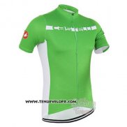 2016 Maillot Ciclismo Castelli Vert et Blanc Manches Courtes et Cuissard