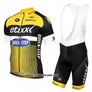 2016 Maillot Ciclismo Etixx Quick Step Jaune et Noir Manches Courtes et Cuissard