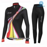 2016 Maillot Ciclismo Femme Castelli Noir Manches Longues et Cuissard