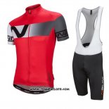 2016 Maillot Ciclismo Nalini Gris et Rouge Manches Courtes et Cuissard