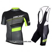 2016 Maillot Ciclismo Nalini Noir et Vert Manches Courtes et Cuissard