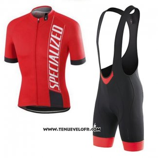 2016 Maillot Ciclismo Specialized Rouge Blanc Noir Manches Courtes et Cuissard