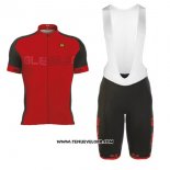 2017 Maillot Ciclismo ALE Excel Rouge Manches Courtes et Cuissard