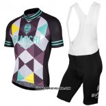 2017 Maillot Ciclismo Bianchi Milano Aviolo Noir Manches Courtes et Cuissard