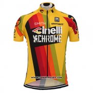 2017 Maillot Ciclismo Cinelli Chrome Jaune Manches Courtes et Cuissard 2019