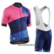 2017 Maillot Ciclismo Northwave Extreme Rouge et Bleu Manches Courtes et Cuissard