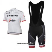 2017 Maillot Ciclismo Trek Segafredo Blanc Manches Courtes et Cuissard