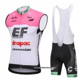 2018 Gilet Coupe-vent Cannondale Drapac Blanc et Rose