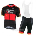 2018 Maillot Ciclismo Mitchelton Scott Champion Chine Manches Courtes et Cuissard