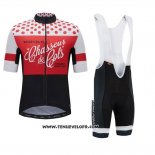 2018 Maillot Ciclismo Morvelo Rouge et Noir Manches Courtes et Cuissard