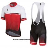 2018 Maillot Ciclismo Specialized Blanc Rouge Noir Manches Courtes et Cuissard(1)