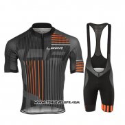 2019 Maillot Ciclismo Lungo AO Noir Orange Manches Courtes et Cuissard