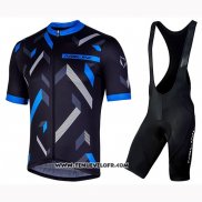 2019 Maillot Ciclismo Nalini Descesa 2.0 Noir Bleu Manches Courtes et Cuissard