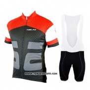 2019 Maillot Ciclismo Nalini Rouge Noir Manches Courtes et Cuissard