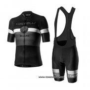 2020 Maillot Ciclismo Castelli Noir Blanc Manches Courtes et Cuissard