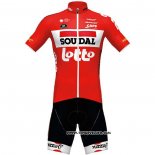 2020 Maillot Ciclismo Lotto Soudal Rouge Manches Courtes et Cuissard