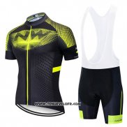 2020 Maillot Ciclismo Northwave Jaune Noir Manches Courtes et Cuissard