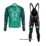 2020 Maillot Ciclismo Vital Concept-bb Hotels Blanc Vert Manches Longues et Cuissard