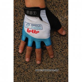 2020 Omega Pharma Lotto Gants Ete Ciclismo Blanc Bleu