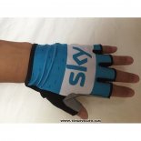 2020 Sky Gants Ete Ciclismo Blanc Bleu