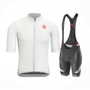 2021 Maillot Cyclisme Castelli Blanc Manches Courtes et Cuissard