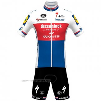 2021 Maillot Cyclisme Deceuninck Quick Step Champion Republique Tcheque Manches Courtes et Cuissard