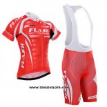Maillot Ciclismo To The Fore Rouge et Blanc Manches Courtes et Cuissard