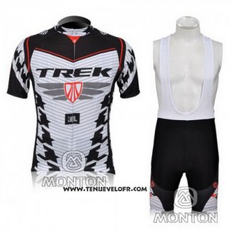 2010 Maillot Ciclismo Trek Noir et Blanc Manches Courtes et Cuissard