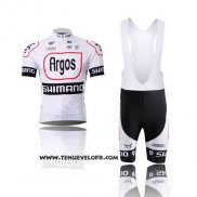 2013 Maillot Ciclismo Argos Noir et Blanc Manches Courtes et Cuissard