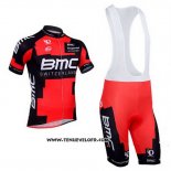 2013 Maillot Ciclismo BMC Noir et Rouge Manches Courtes et Cuissard