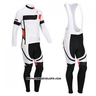 2013 Maillot Ciclismo Pinarello Noir et Blanc Manches Longues et Cuissard