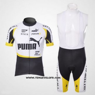 2013 Maillot Ciclismo Puma Noir et Blanc Manches Courtes et Cuissard