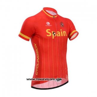 2014 Maillot Ciclismo Fox Cyclingbox Rouge Manches Courtes et Cuissard