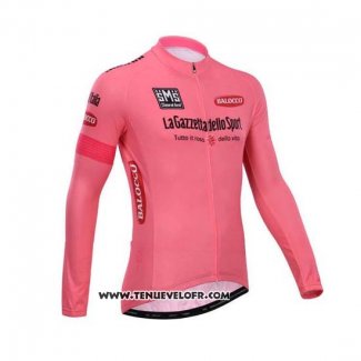 2014 Maillot Ciclismo Giro D'italie Rose Manches Longues et Cuissard