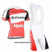 2015 Maillot Ciclismo Giant Alpecin Rouge et Blanc Manches Courtes et Cuissard