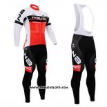 2015 Maillot Ciclismo Nalini Rouge et Blanc Manches Longues et Cuissard