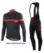 2016 Maillot Ciclismo Specialized Ml Rouge et Noir Manches Longues et Cuissard