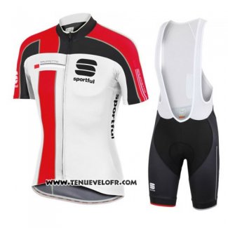 2016 Maillot Ciclismo Sportful Rouge et Blanc Manches Courtes et Cuissard