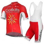 2017 Maillot Ciclismo Cofidis Rouge Manches Courtes et Cuissard